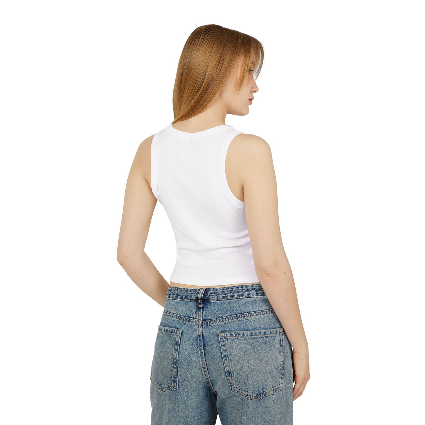 French Micro Rib Racer Tank Top