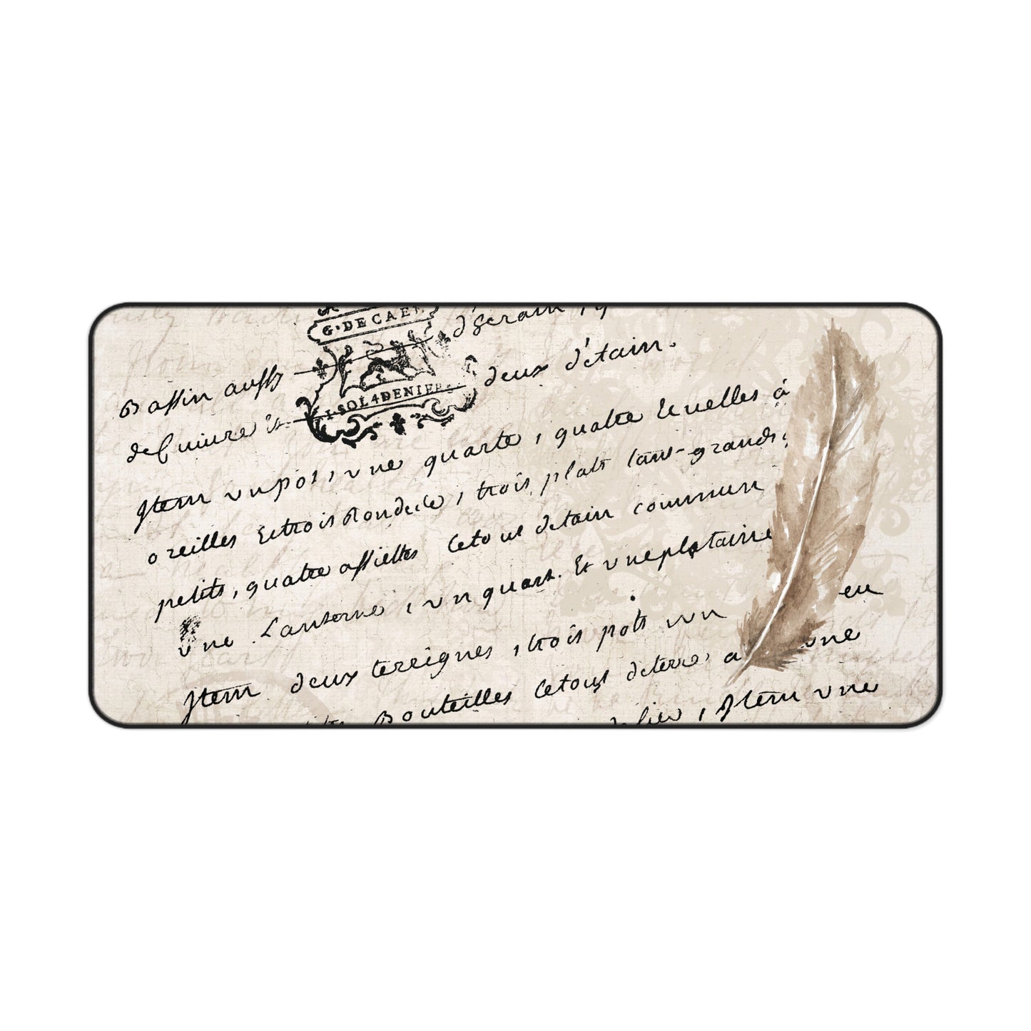 French Script Desk Mat
