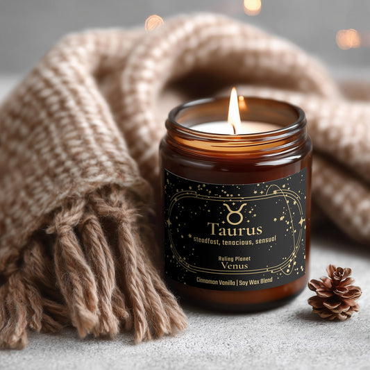 Taurus Zodiac Candle