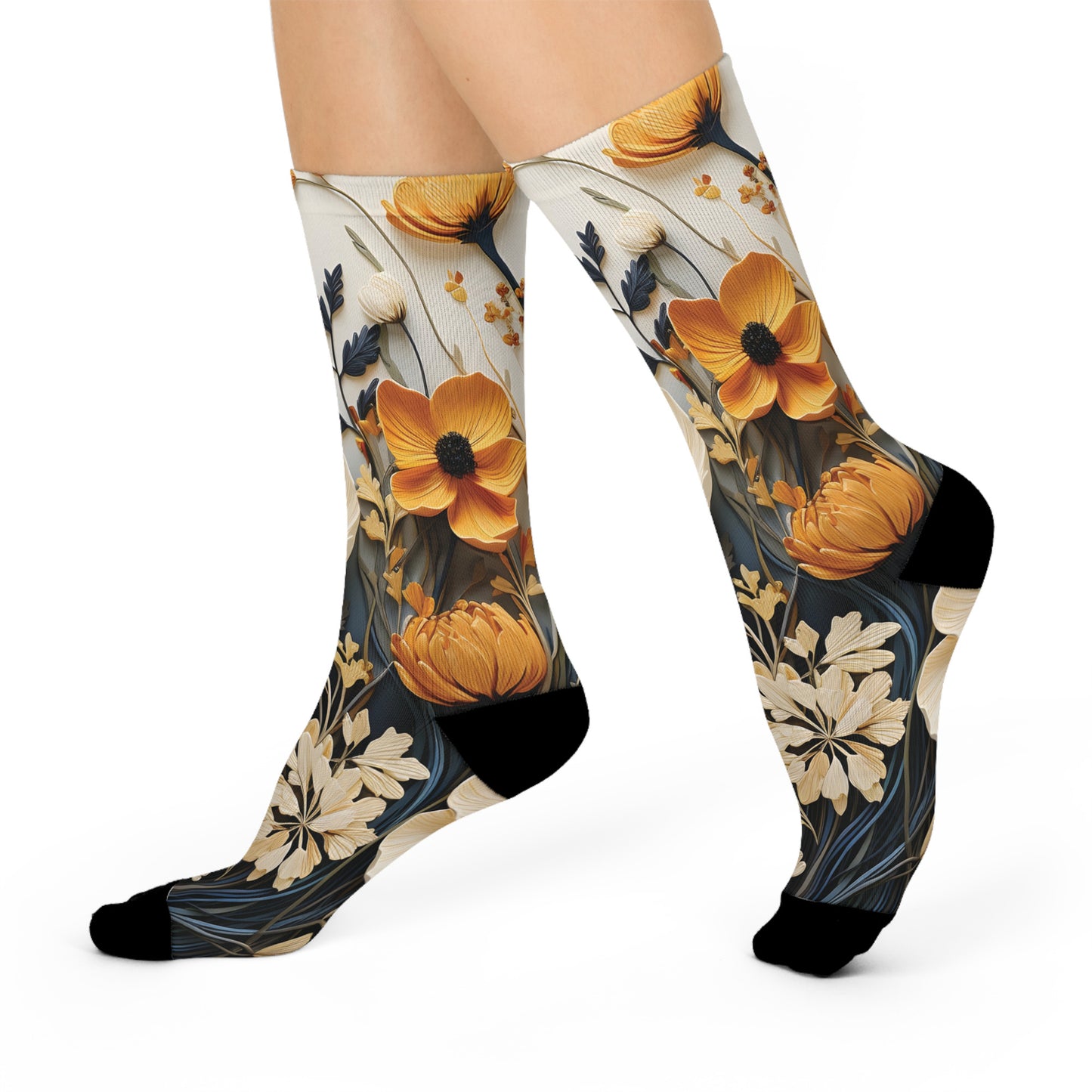 3D Floral Socks