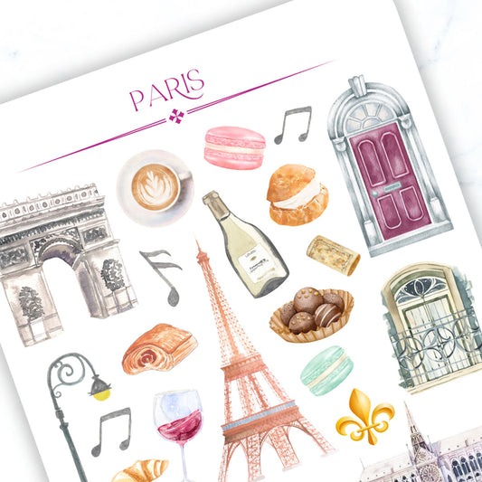 Paris Sticker Sheet