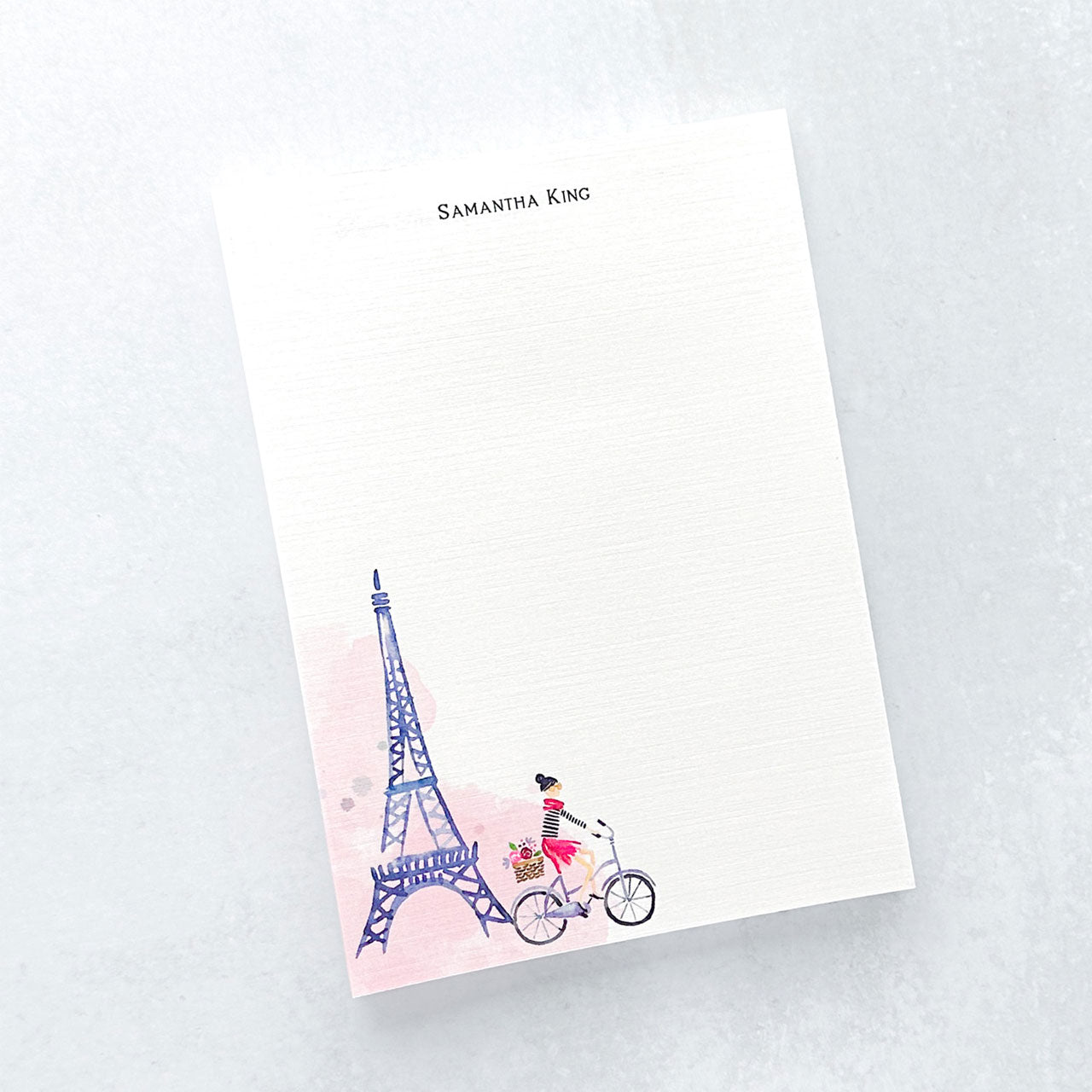 Personalized Paris Desktop Notepad