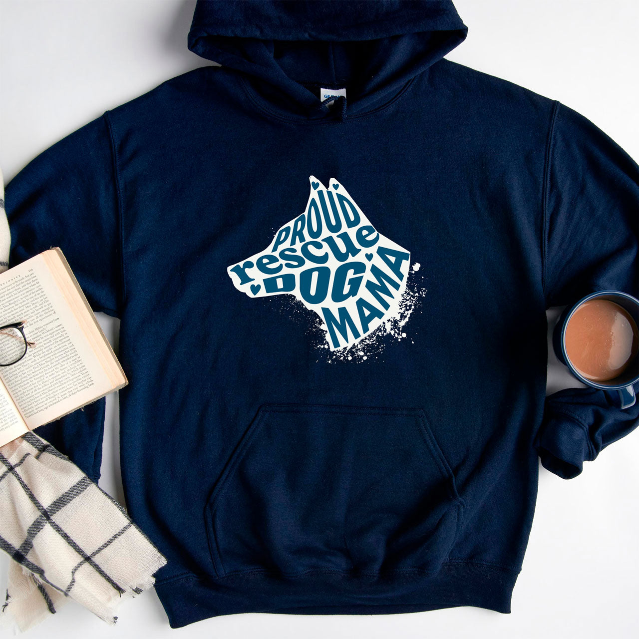 Rescue Dog Mama Hoodie Sweatshirt