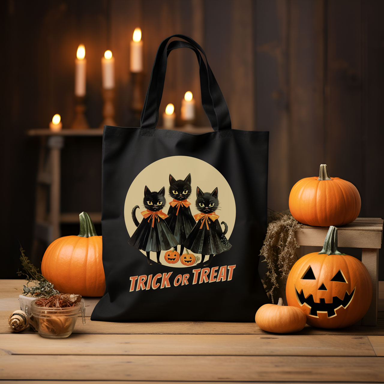 Trick or Treat Canvas Tote Bag