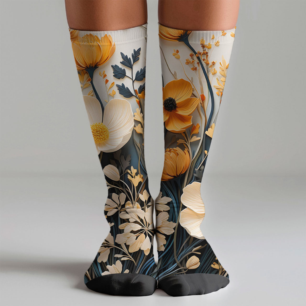 3D Floral Socks