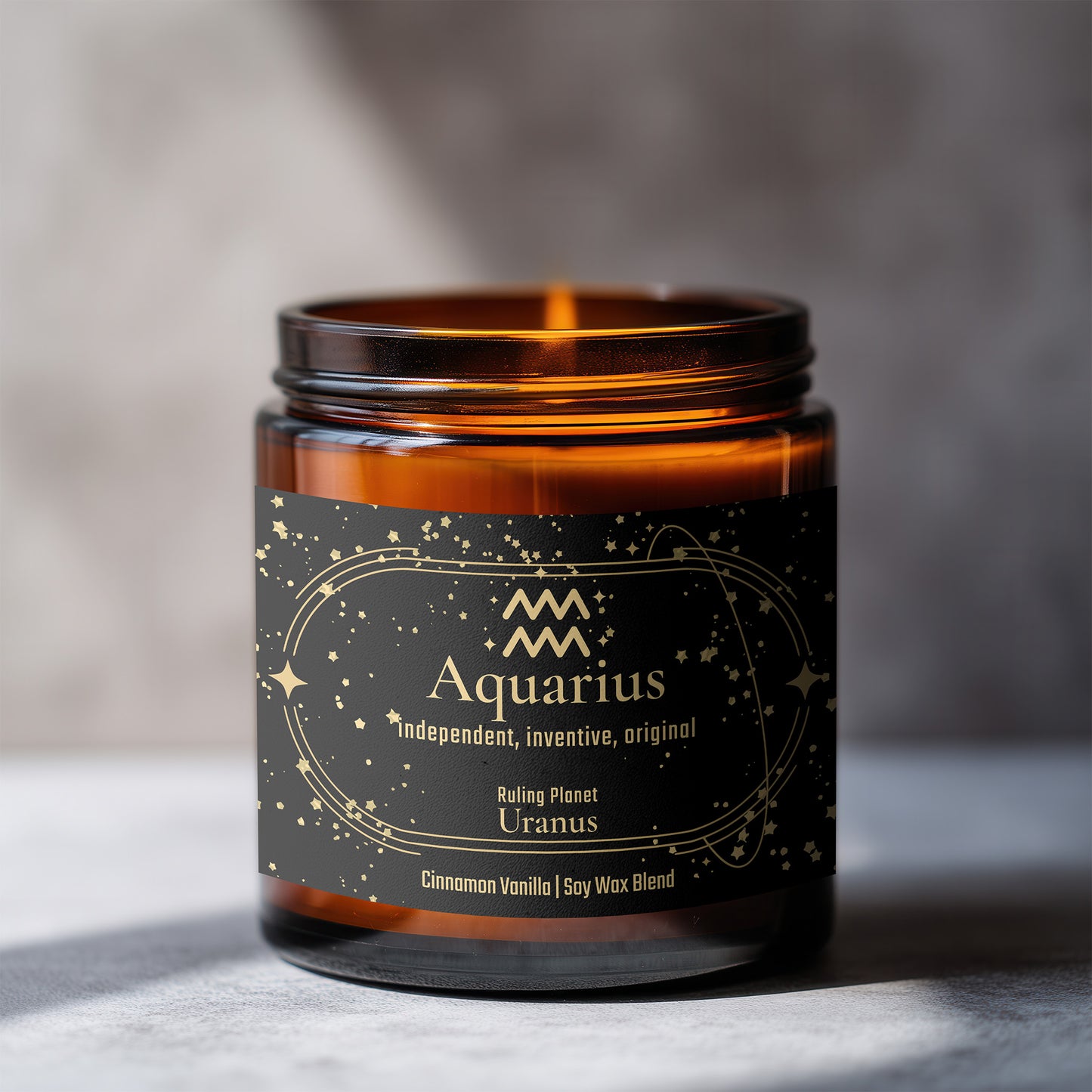 Aquarius Zodiac Candle