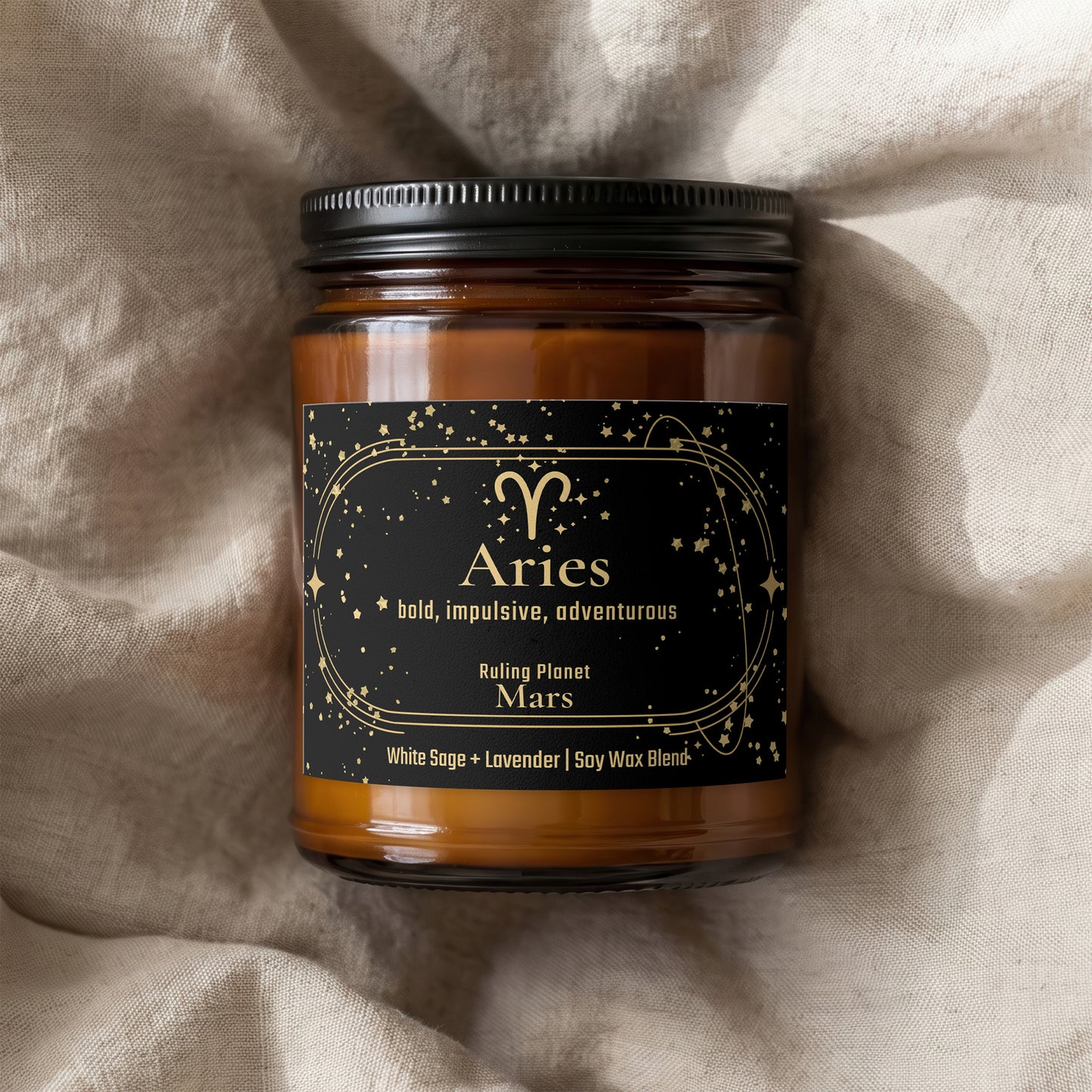 Aries Zodiac Candle