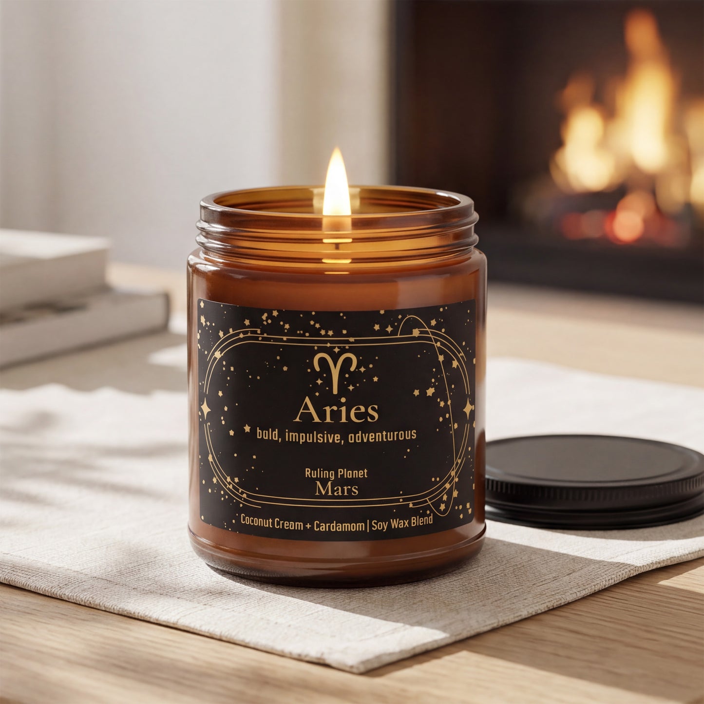 Aries Zodiac Candle