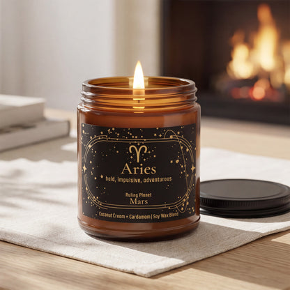 Aries Zodiac Candle
