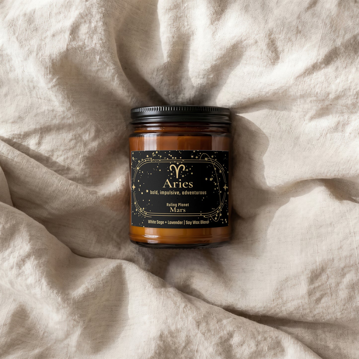Aries Zodiac Candle