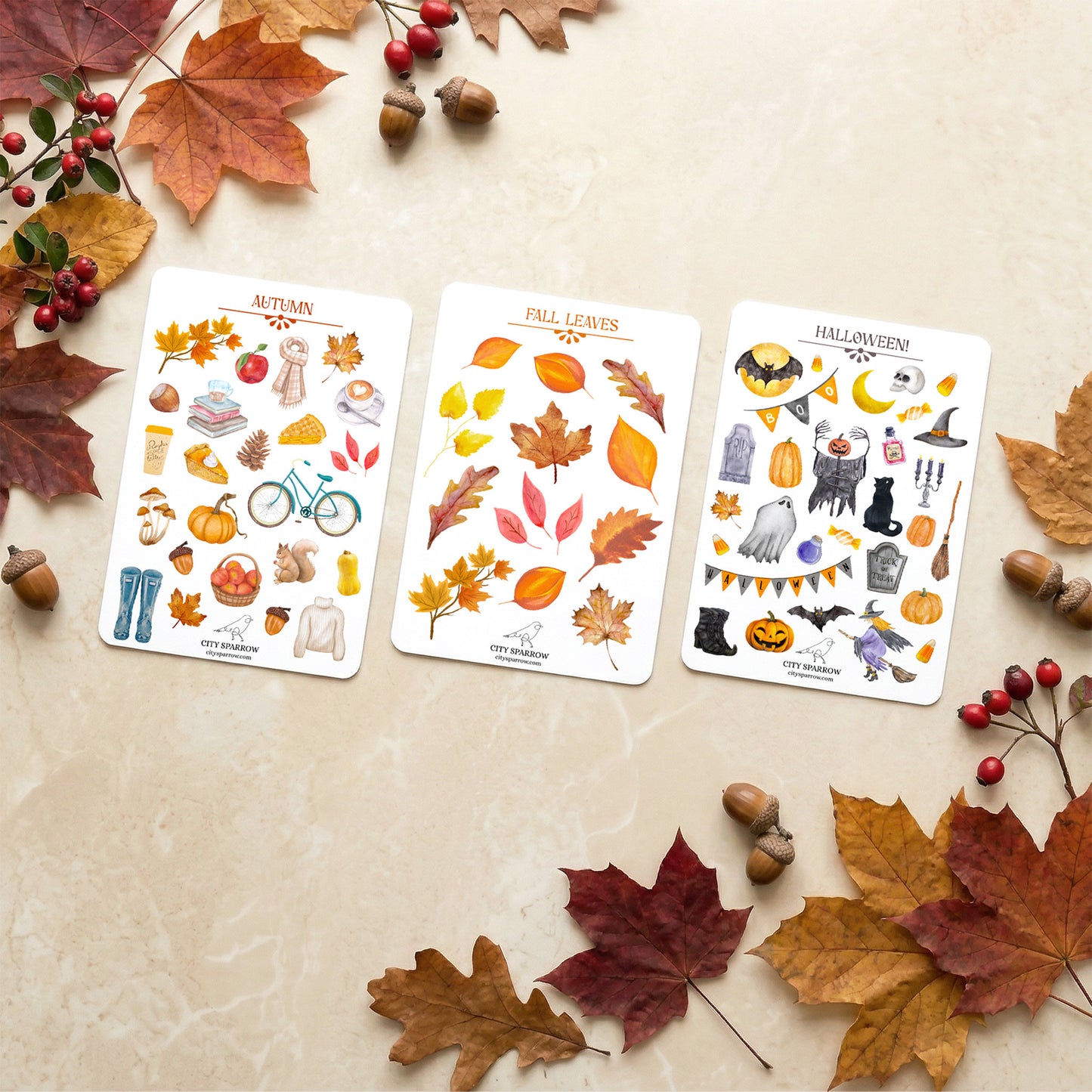 Autumn Sticker Sheet Bundle