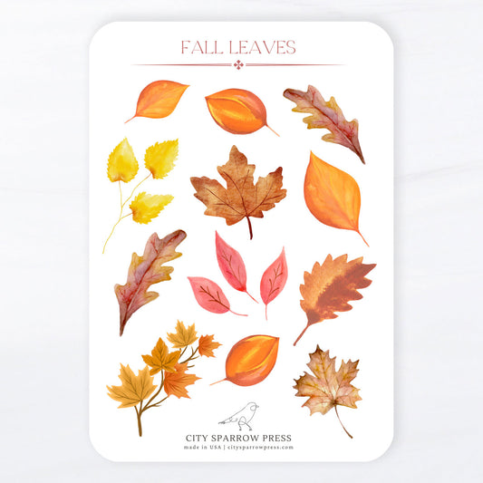 Autumn Leaves Sticker Sheet