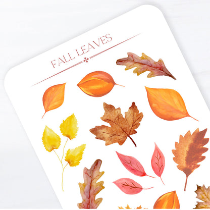 Autumn Leaves Sticker Sheet
