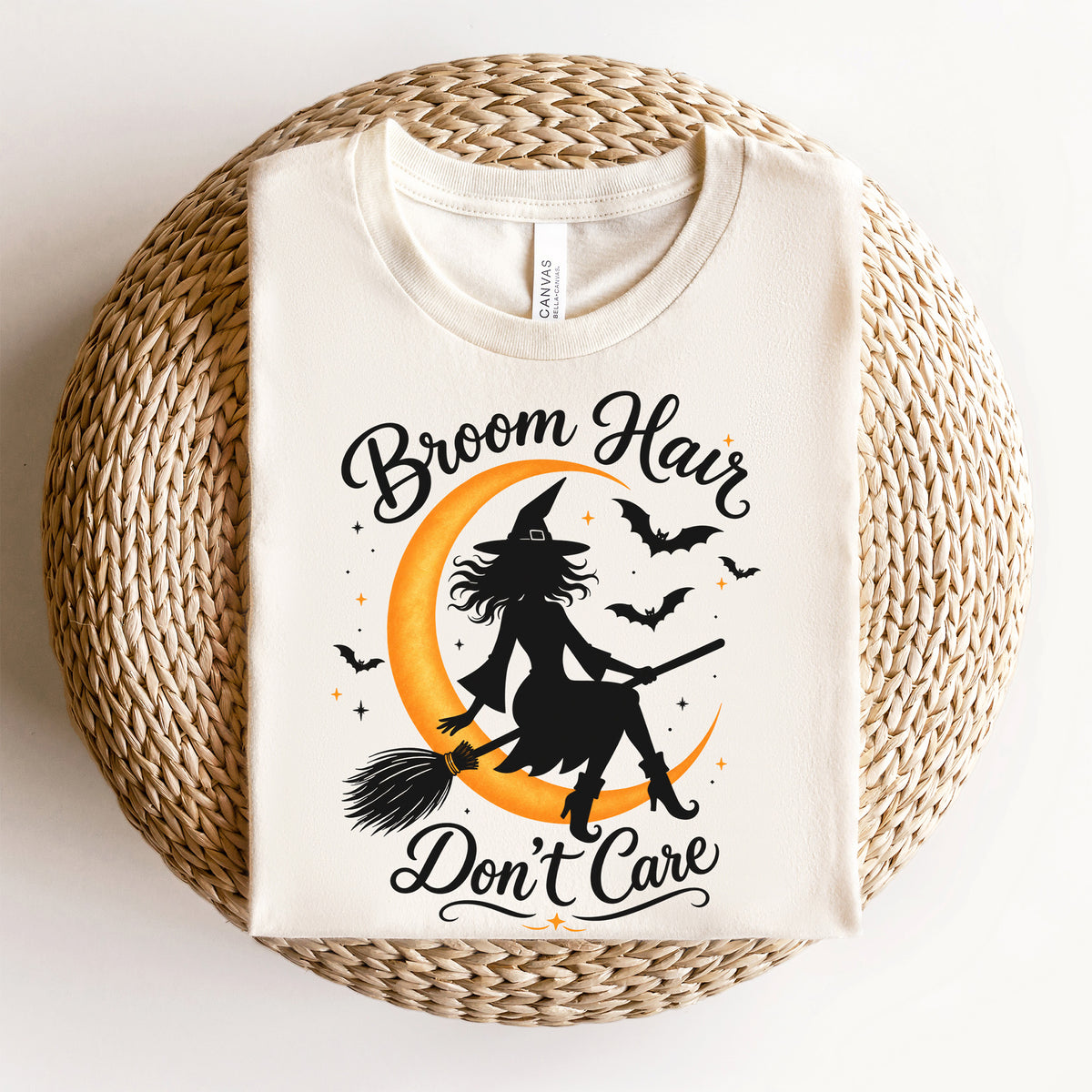 Broom Hair Don't Care Halloween Tee Shirt
