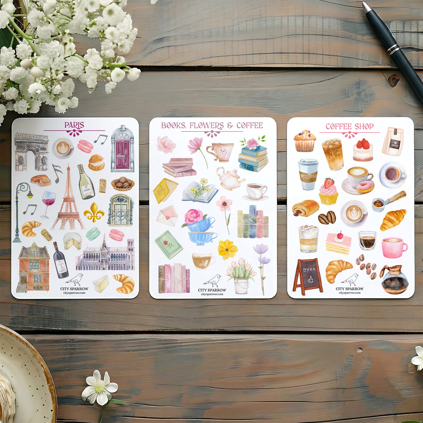 Sticker Sheet Pack of 3 | Choose Your Favorites