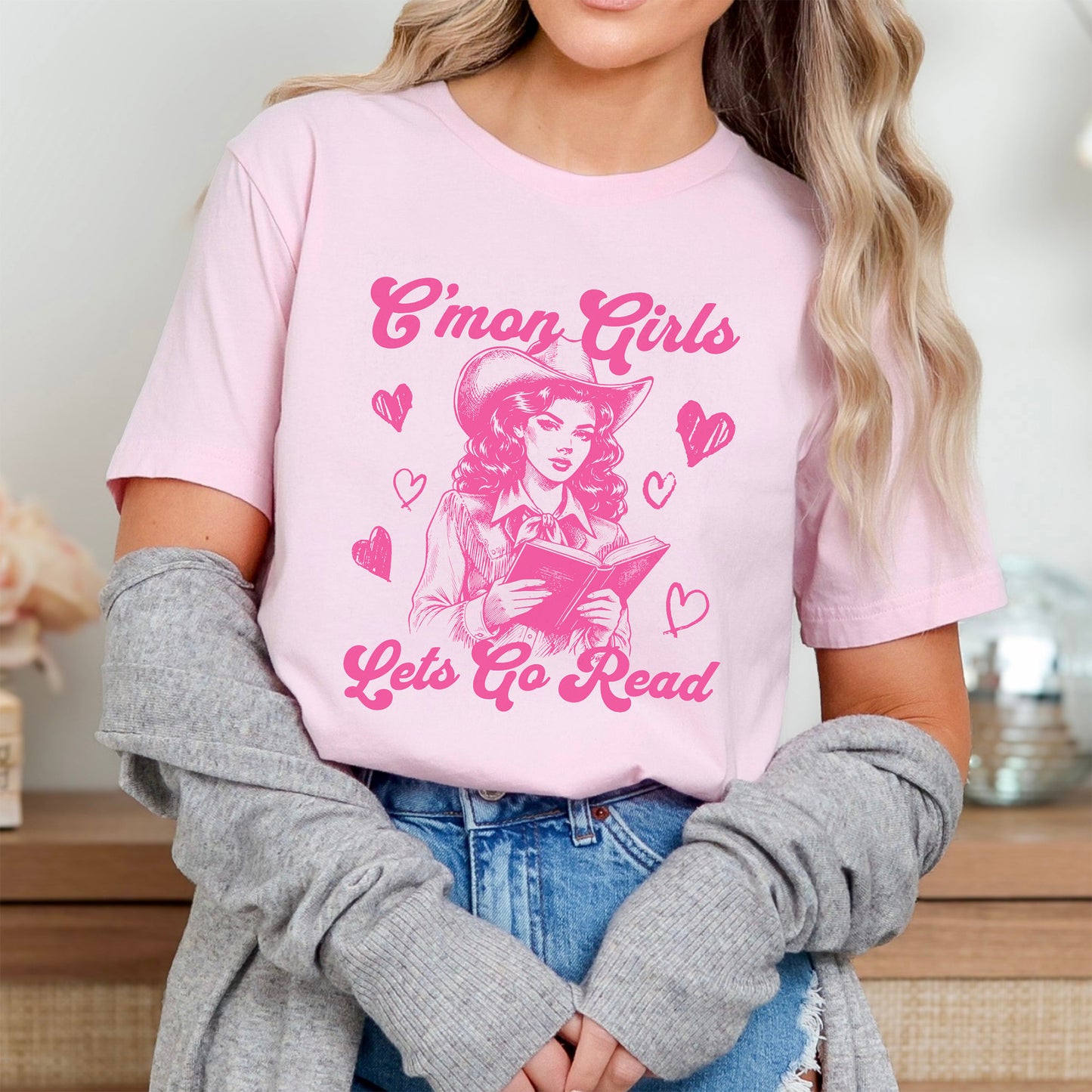 C'mon Girls Let's Go Read Tee Shirt