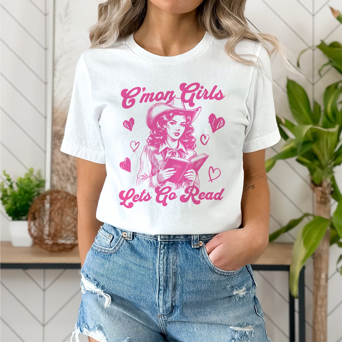C'mon Girls Let's Go Read Tee Shirt