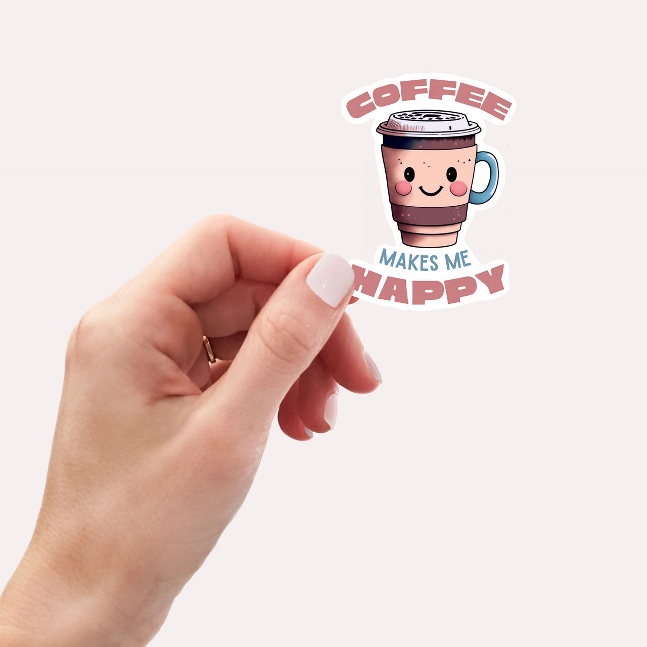 Coffee Makes Me Happy Sticker