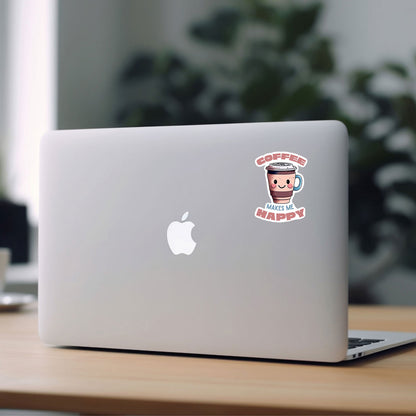 Coffee Makes Me Happy Sticker
