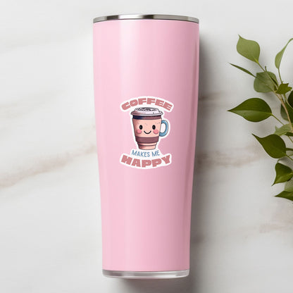 Coffee Makes Me Happy Sticker