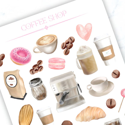 Coffee Shop Sticker Sheet