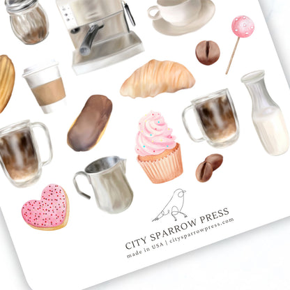 Coffee Shop Sticker Sheet