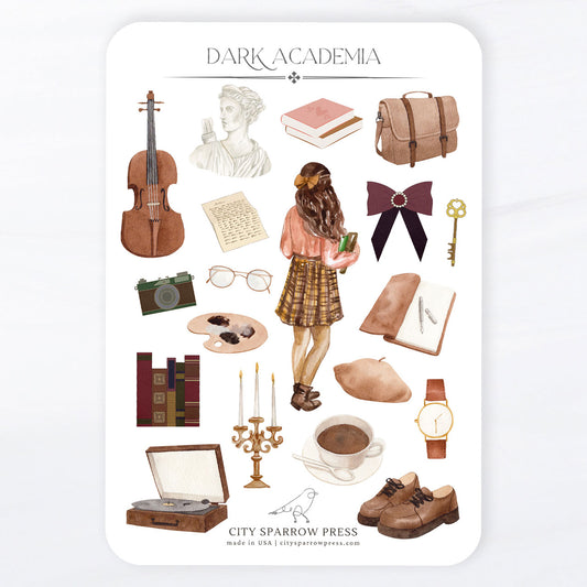 Dark Academia Sticker Sheet