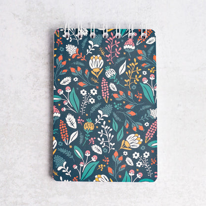 Dark Florals Mini Spiral Notebook