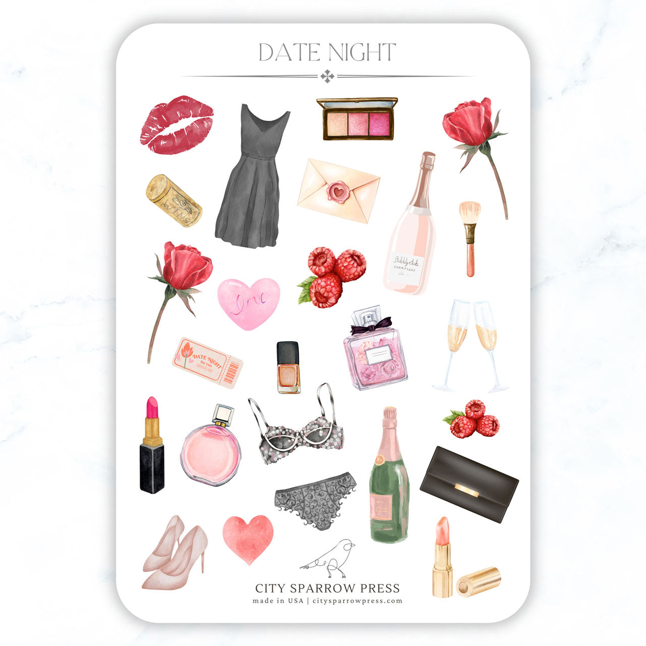 Date Night Sticker Sheet