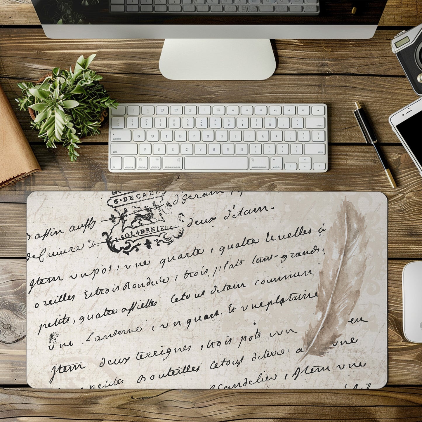 French Script Desk Mat