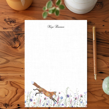 Personalized Fox Notepad