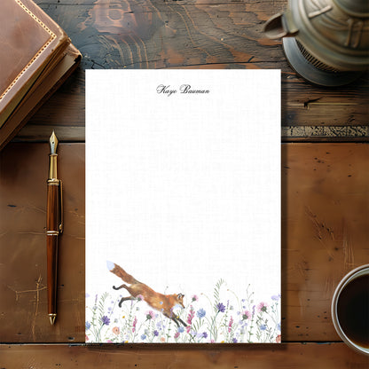 Personalized Fox Notepad