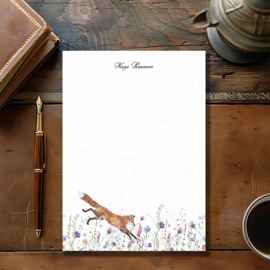 Personalized Fox Notepad