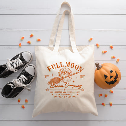Full Moon Broom Tote Bag