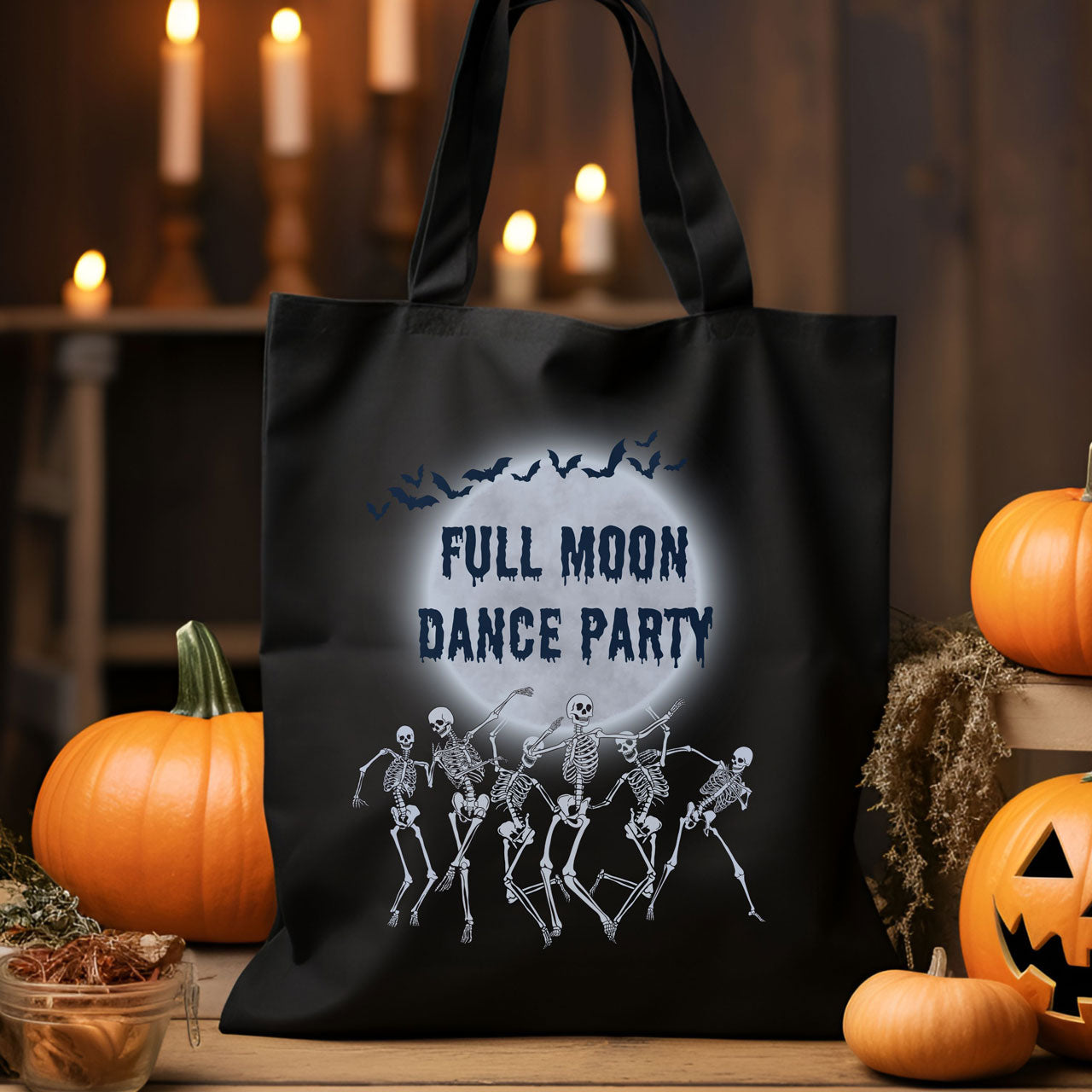 Full Moon Canvas Tote Bag