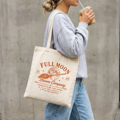 Full Moon Broom Tote Bag