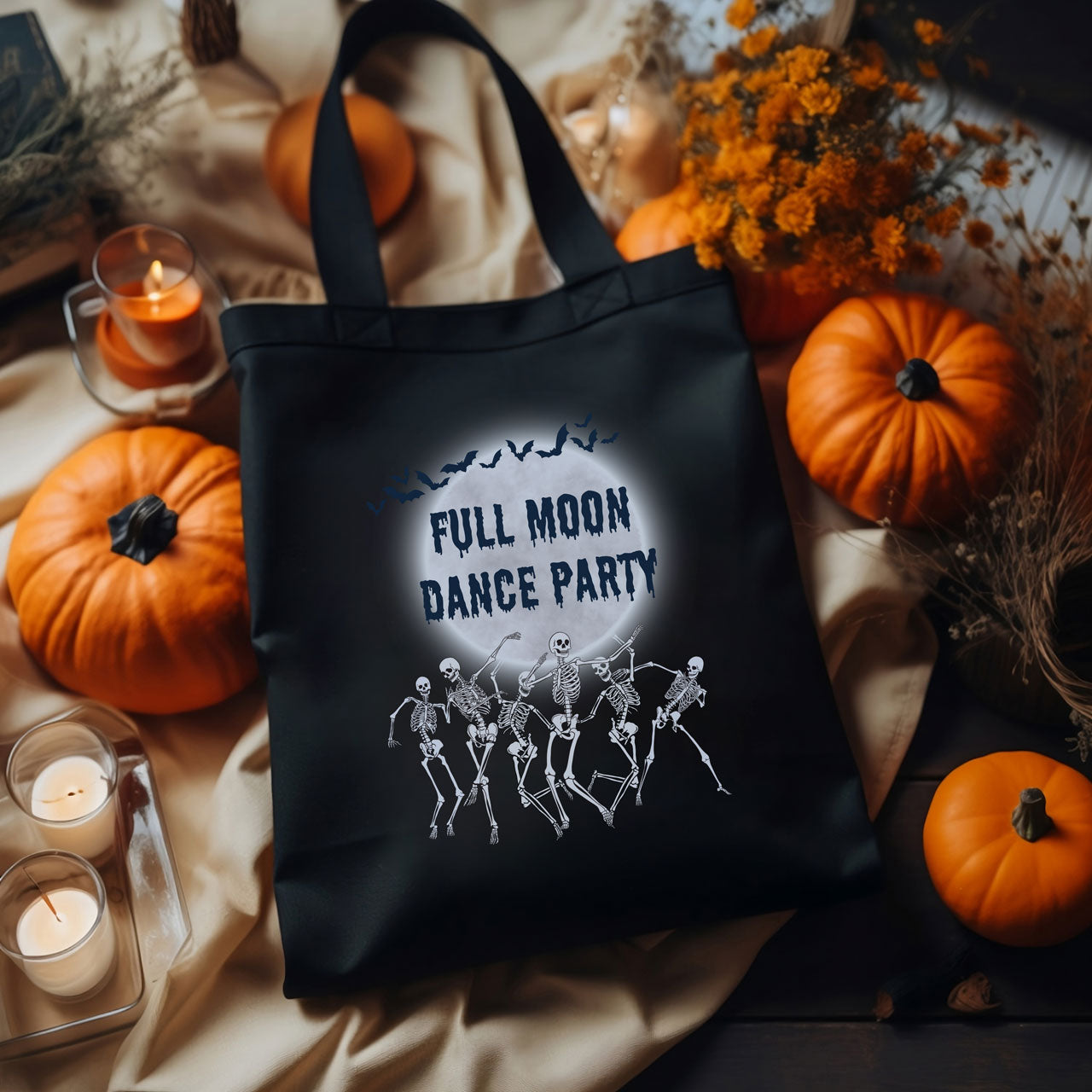 Full Moon Canvas Tote Bag