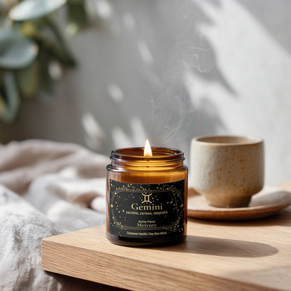 Gemini Zodiac Candle