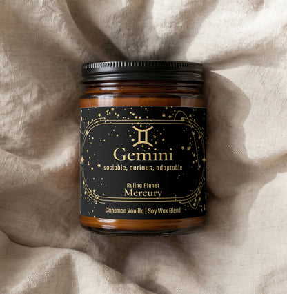Gemini Zodiac Candle