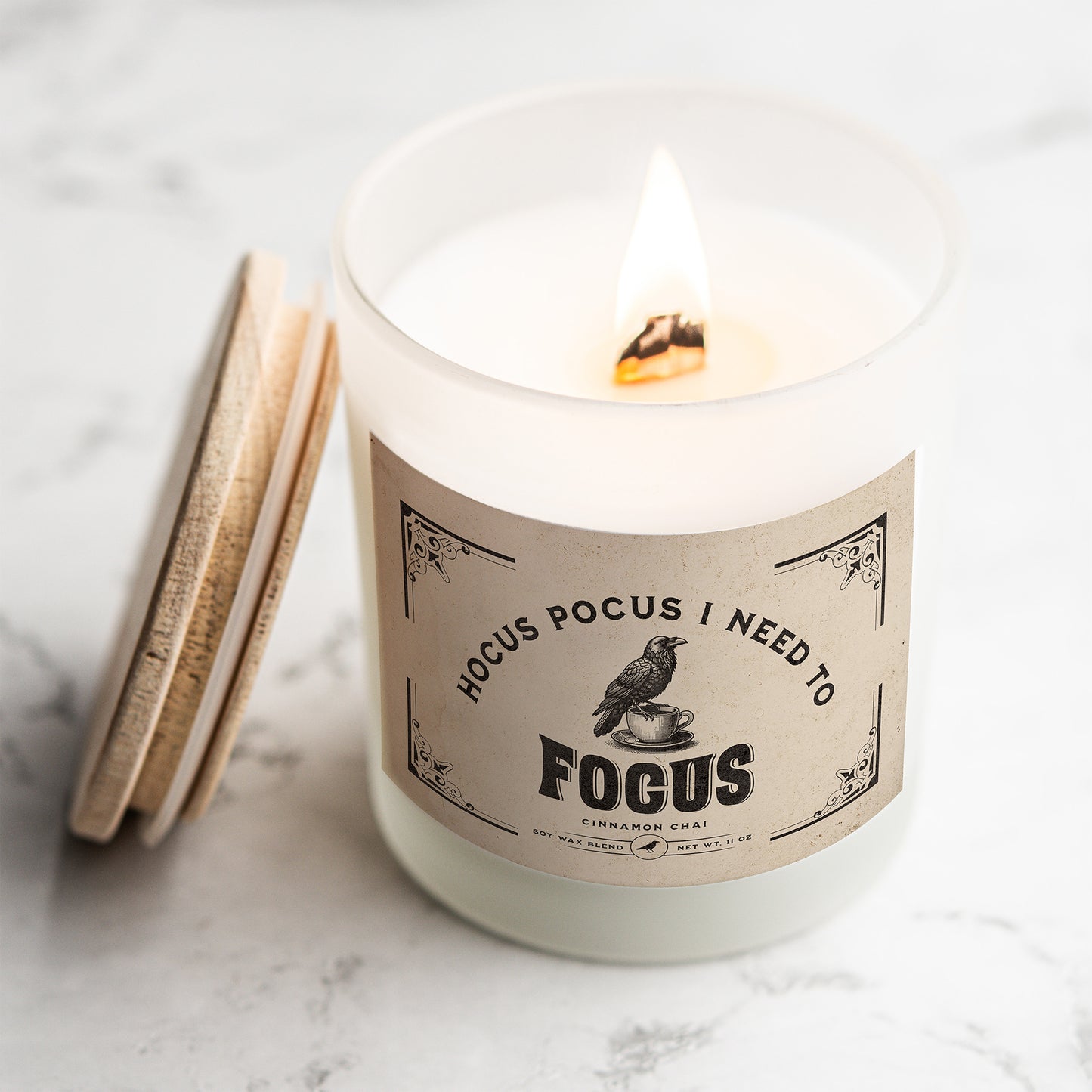 Hocus Pocus Hand Poured Frosted Glass Candle | 11oz