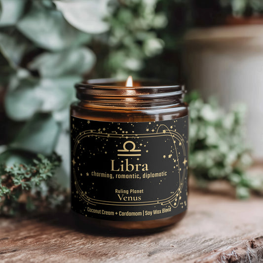 Libra Zodiac Candle