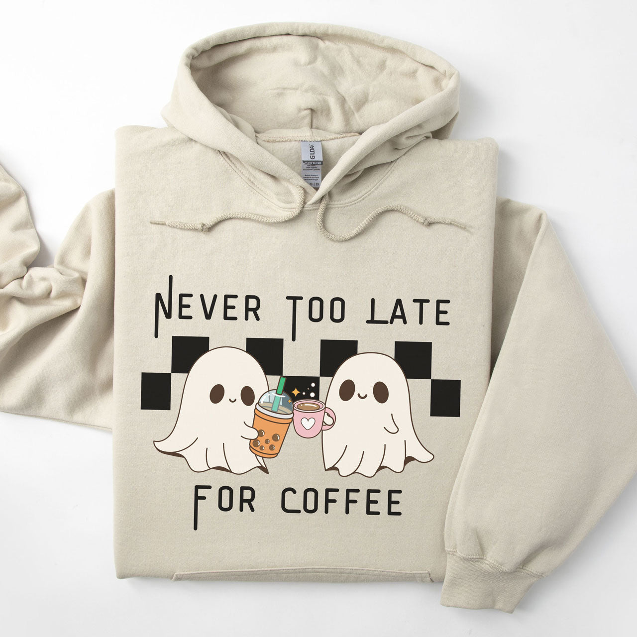 Never Too Late for Coffee Hoodie