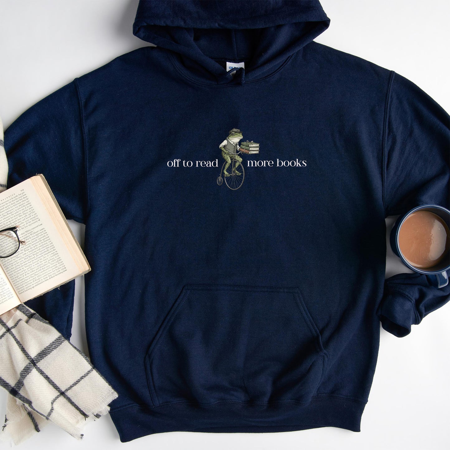 Reading Frog Hoodie Sweatshirt