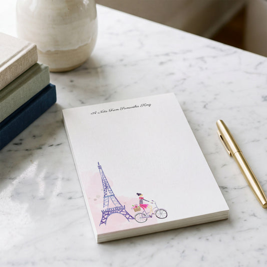 Personalized Paris Desktop Notepad