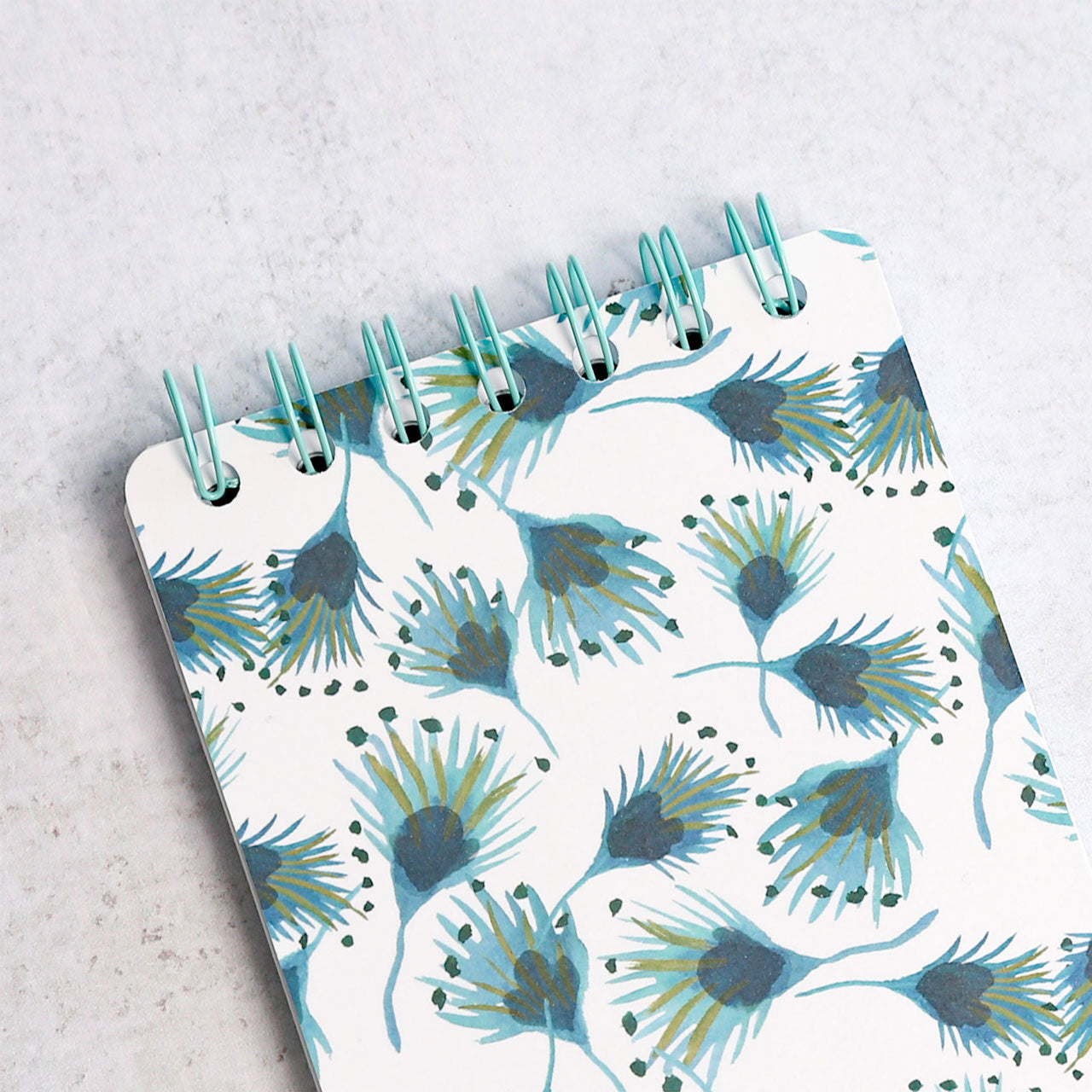 Peacock Print Mini Spiral Notebook