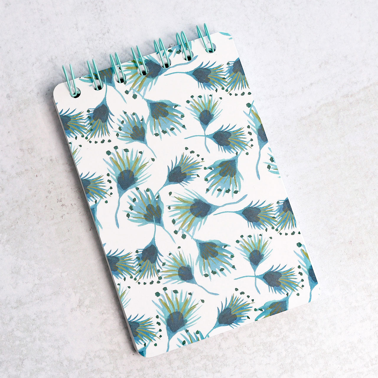 Peacock Print Mini Spiral Notebook