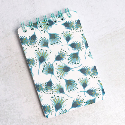 Peacock Print Mini Spiral Notebook