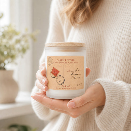 Hand Poured French Postcard Candle