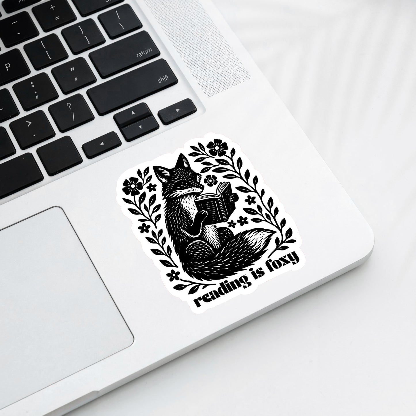 Reading Fox Sticker