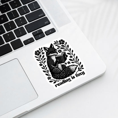 Reading Fox Sticker